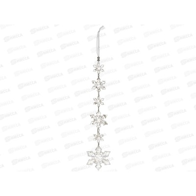 Подвеска &quotХрустальные снежинки&quot 26см золото 259-249