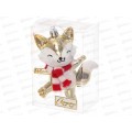 Елочная игрушка Веселый лисенок 8,8*13,5см шампань 916-1610 Елочная игрушка Веселый лисенок 8,8*13,5см шампань 916-1610