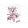 Елочная игрушка Веселый лисенок 8,8*13,5см розовый 916-1612