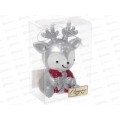 Елочная игрушка Веселый олененок 8*11,5см серебро 916-1625 Елочная игрушка Веселый олененок 8*11,5см серебро 916-1625