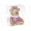Елочная игрушка Милая медведица" 7,5*9,5см розовый 916-1666