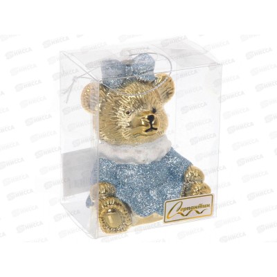 Елочная игрушка Милая медведица&quot 7,5*9,5см голубой 916-1667