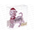 Елочная игрушка Кошка в колпачке 9*10см розовый 916-1706