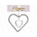 Подвеска "Мерцающее сердце" 9*10см серебро 916-2143