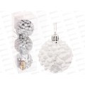 Набор елочных украшений 3шт Шишки нарядные 6см 916-704