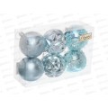 Набор елочных шаров 6шт "Вивальди" 6см голубой 201-5131 Набор елочных шаров 6шт "Вивальди" 6см голубой 201-5131