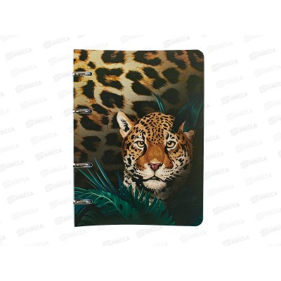 Тетрадь 80л клетка ПандаРог &quotДикие Тропики&quot на кольцах, 15-5824  *24