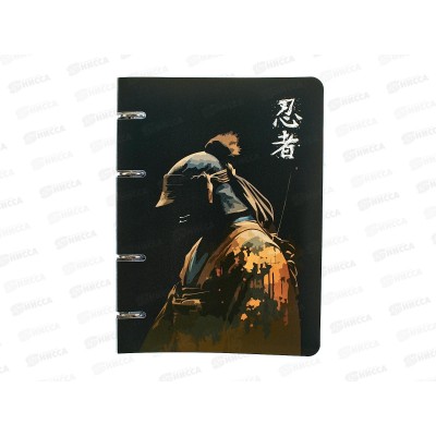 Тетрадь 80л клетка ПандаРог "Ниндзя" на кольцах, 15-5812  *24 Тетрадь 80л клетка ПандаРог "Ниндзя" на кольцах, 15-5812  *24