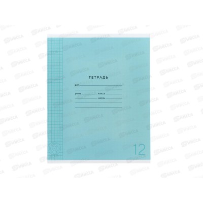 Тетрадь 12л клетка ПандаРог, плас. прозр. обложка, голубая, 15-7873  *120