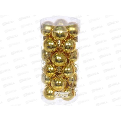 Набор елочных шаров 24шт "Глянец" 4см золото 201-0620 Набор елочных шаров 24шт "Глянец" 4см золото 201-0620