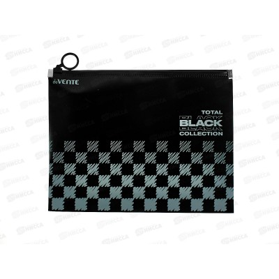 Папка на молнии deVENTE Total black А5 180мкм 3071327 *12