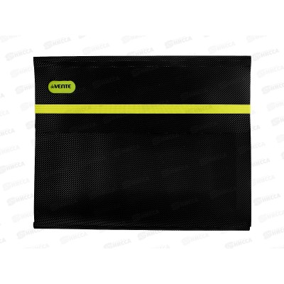 Папка с клап. deVente MonoChrome 6отд. 160мкм, черная с желтым 3078916