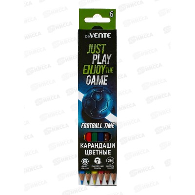 Карандаши 6цв deVente Football, трехгр.стираемые к/у 5021419 *1/72 Карандаши 6цв deVente Football, трехгр.стираемые к/у 5021419 *1/72