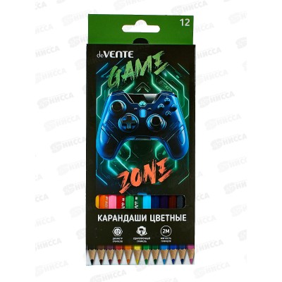 Карандаши 12цв deVente Gamer, шестигр. к/у  5022538 *12/240