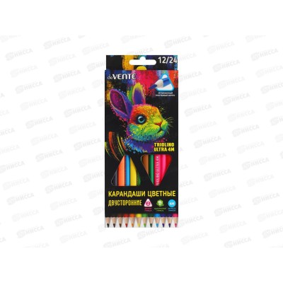 Карандаши 12цв deVente Triolino Ultra трехгр.2-сторон. к/у 5024410 *6 Карандаши 12цв deVente Triolino Ultra трехгр.2-сторон. к/у 5024410 *6