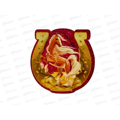 Магнит Символ года Лошадь 2026 нг26-м2-003 дерево двухслойный