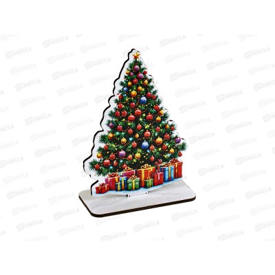 Елка настольная цветная 10*13,7см НГ-ЕЛКЦ-003