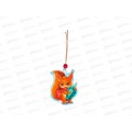Подвеска на елку дерево нг-ПЦД-037 Зверята Белка двусторонняя