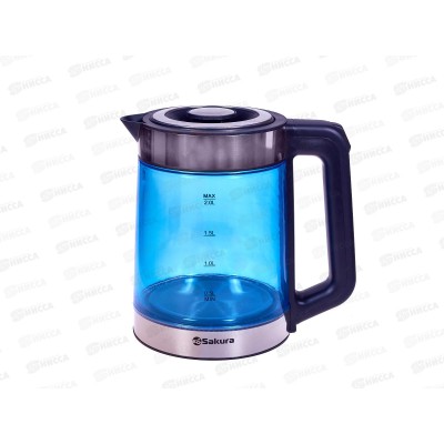 Чайник электр. SA-2746BL 2,0л стекло подсветка
