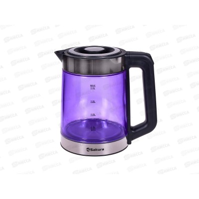 Чайник электр. SA-2746V 2,0л стекло двух подсветка