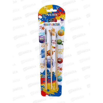 Кисти набор DeVente Cosmo 3шт. пони (№ 2,4,7) 8072312 *12