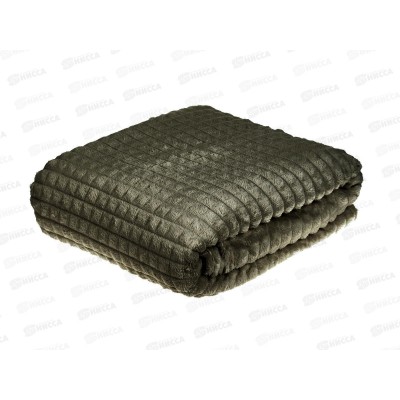 Плед Велсофт с тиснением Соты 220*200 19-0812 Турецкий кофе