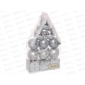 Набор елочных украшений 12шт Серебряное очарование 4см 201-5283 Набор елочных украшений 12шт Серебряное очарование 4см 201-5283