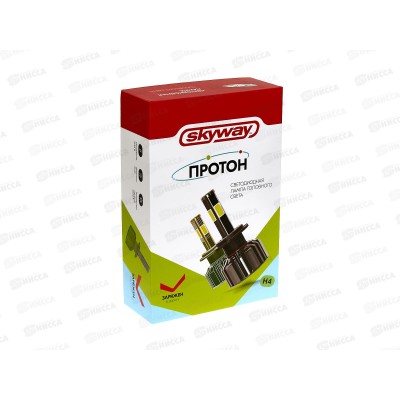 Лампа авто H4 P43t 12/24В 25Вт 2500Лм радиатор 6000К ПРОТОН (А4) комплект 2шт, S08701039 Лампа авто H4 P43t 12/24В 25Вт 2500Лм радиатор 6000К ПРОТОН (А4) комплект 2шт, S08701039
