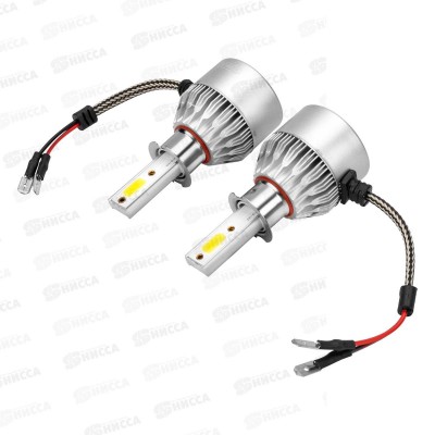 Лампа авто H3 PK22s 12/24В 26Вт 2500Лм радиатор 6000К АТОМ (С6) комплект 2шт, S08701002