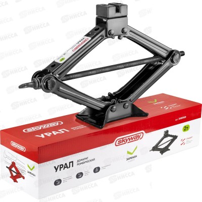 Домкрат механический ромбический 2т h 105-397мм УРАЛ с резиновой опорной частью, в чехле Домкрат механический ромбический 2т h 105-397мм УРАЛ с резиновой опорной частью, в чехле