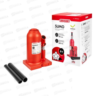 Домкрат гидрав бутылочный SUMO 6т h 185-360мм Домкрат гидрав бутылочный SUMO 6т h 185-360мм