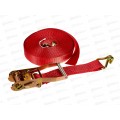 Стяжка груза  7т 12м STAFF SKYWAY 50мм красный храповый механизм с крюками полиэстер