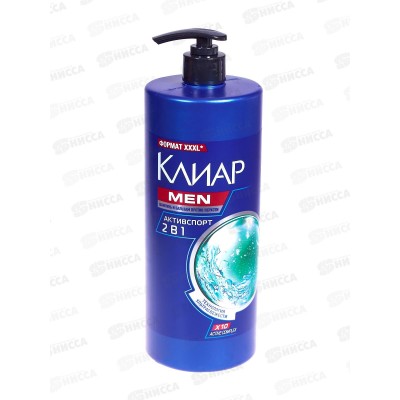 CLEAR шампунь 1000мл Активспорт 2в1 мужской *6