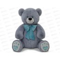 Медведь Пьер с бантом В130, серый МП/70/79