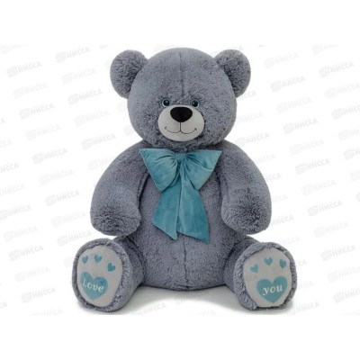 Медведь Пьер с бантом В130, серый МП/70/79
