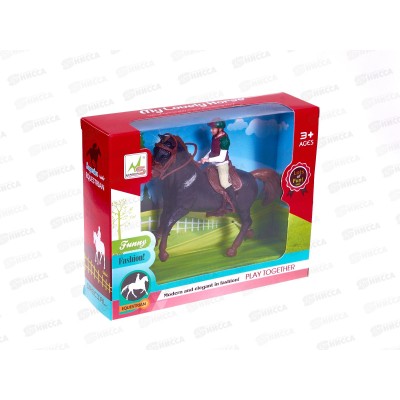 Набор "Ферма" лошадка, всадник, Y16327062 в коробке Набор "Ферма" лошадка, всадник, Y16327062 в коробке