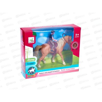 Набор "Ферма" лошадка, всадник, Y16327061 в коробке Набор "Ферма" лошадка, всадник, Y16327061 в коробке