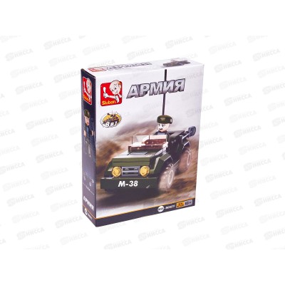 Конструктор М38-В0587F Армия - Джип, 83 дет. в коробке