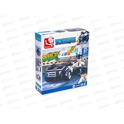 Конструктор М38-В0638D Полиция 4 в 1, 88 дет. в/к