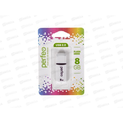 Флеш-карта Perfeo USB 8Gb C02 white Флеш-карта Perfeo USB 8Gb C02 white