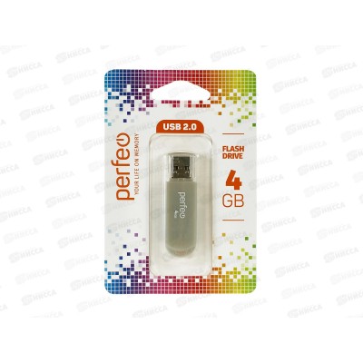 Флеш-карта Perfeo USB  4Gb C03 grey