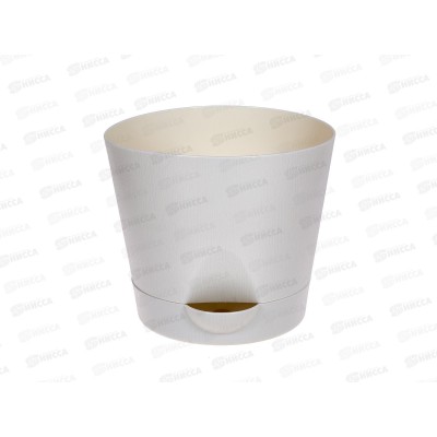 Горшок д/цв. с поддоном 2л кремовый *30  ИНТ