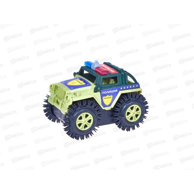 Джип-перевертыш "Полиция" зеленый, 7652103 Джип-перевертыш "Полиция" зеленый, 7652103