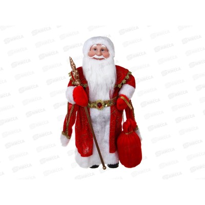 Дед Мороз 42см, красный полиэстер  140-112