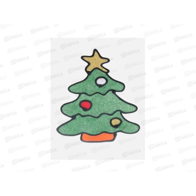 Наклейка на стекло  Новый Год 15*20см  336-503