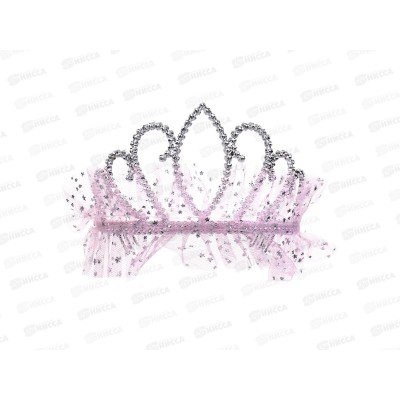 Ободок-диадема для принцессы диаметр 11см пластик 341-219 Ободок-диадема для принцессы диаметр 11см пластик 341-219