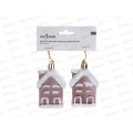 Набор декоративных украшений Домики 2шт 4,5*3*7,5см пластик 374-571 Набор декоративных украшений Домики 2шт 4,5*3*7,5см пластик 374-571