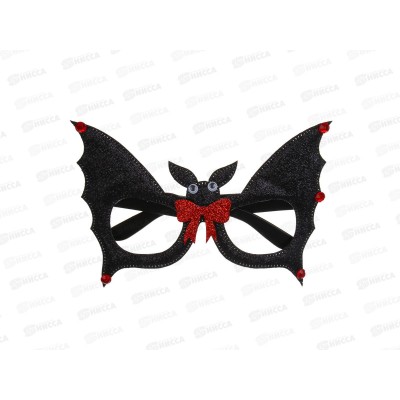 Очки карнавальные Летучая мышь 14см пластик полиэстер  391-311
