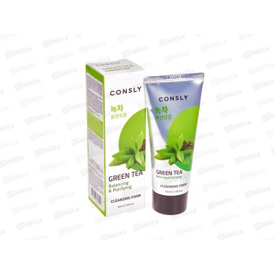 Consly Пенка для умывания кремовая Балансир с экстр зеленого чая 100мл