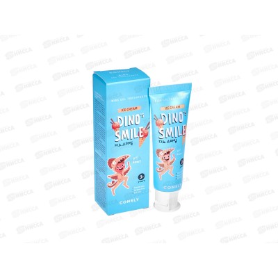Consly Зубная паста гель Dino`s Smil  дет с ксилитом и вкус пломбира 60г